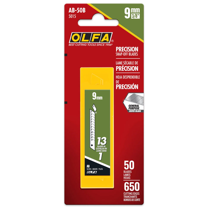 Olfa AB-50B Steel Blades, 50-pk