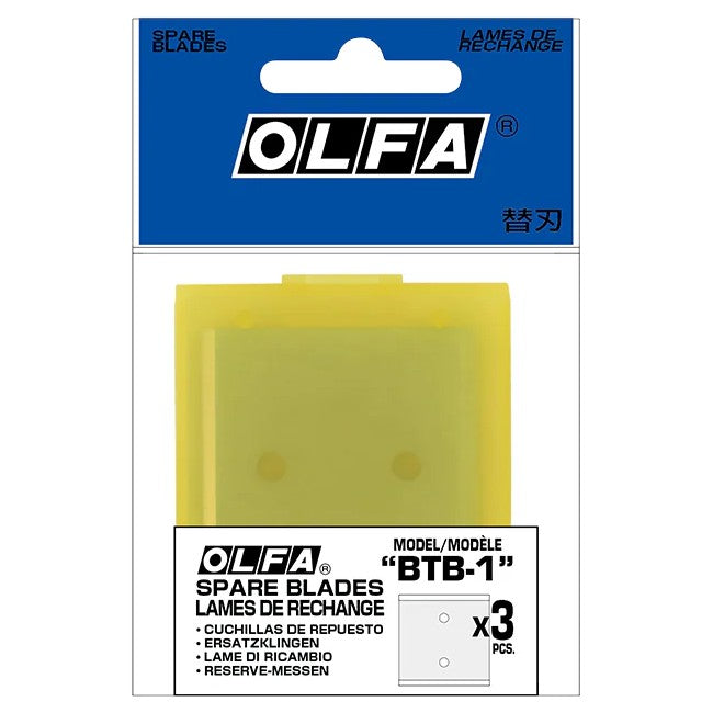 Olfa BTB-1 43mm Dual-Edge Scraper Blades - 3 Pack