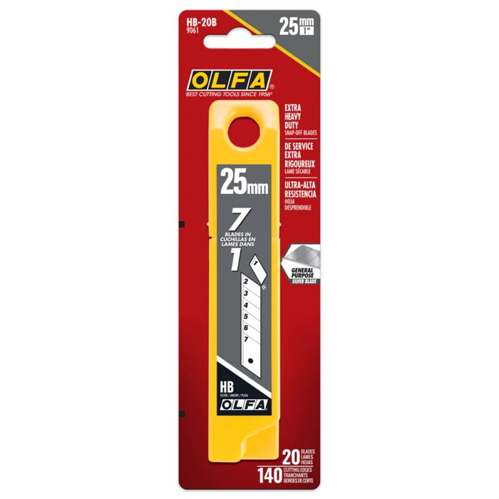 Olfa HB-20B Blades Extra Heavy-Duty, Snap-Off Replacements, 20pk