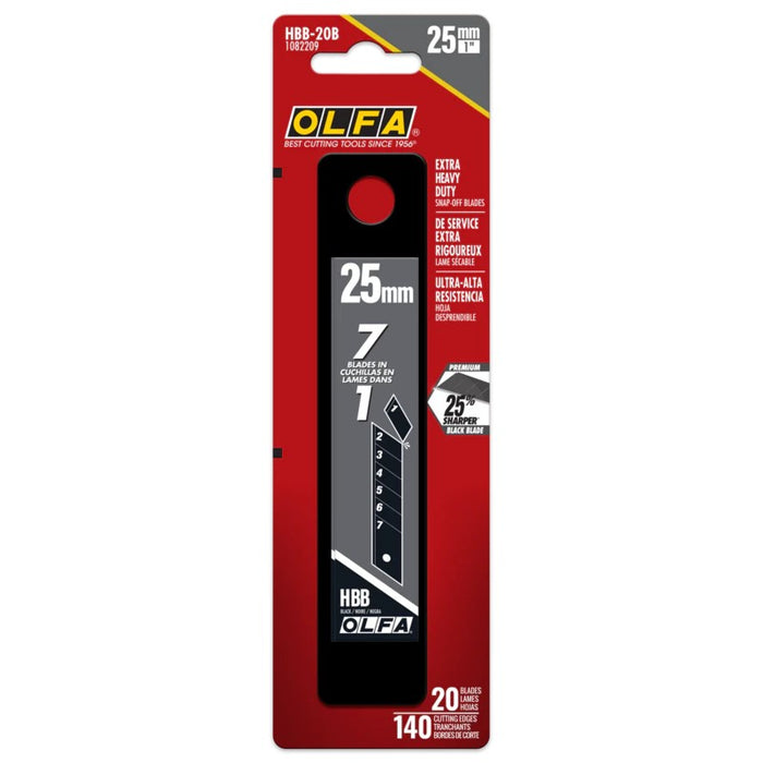 Olfa HBB-20B Blades, Ultra-Max, Extra Heavy-Duty, Snap-Off Replacements, 20pk