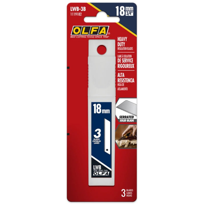 Olfa LWB-3B 18mm Insulation Blades, 3 Pack