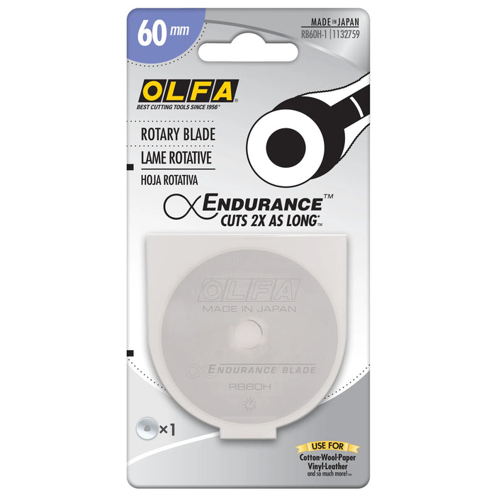 Olfa RB60H-1 60mm Endurance Blade, 1 or 2 Pack