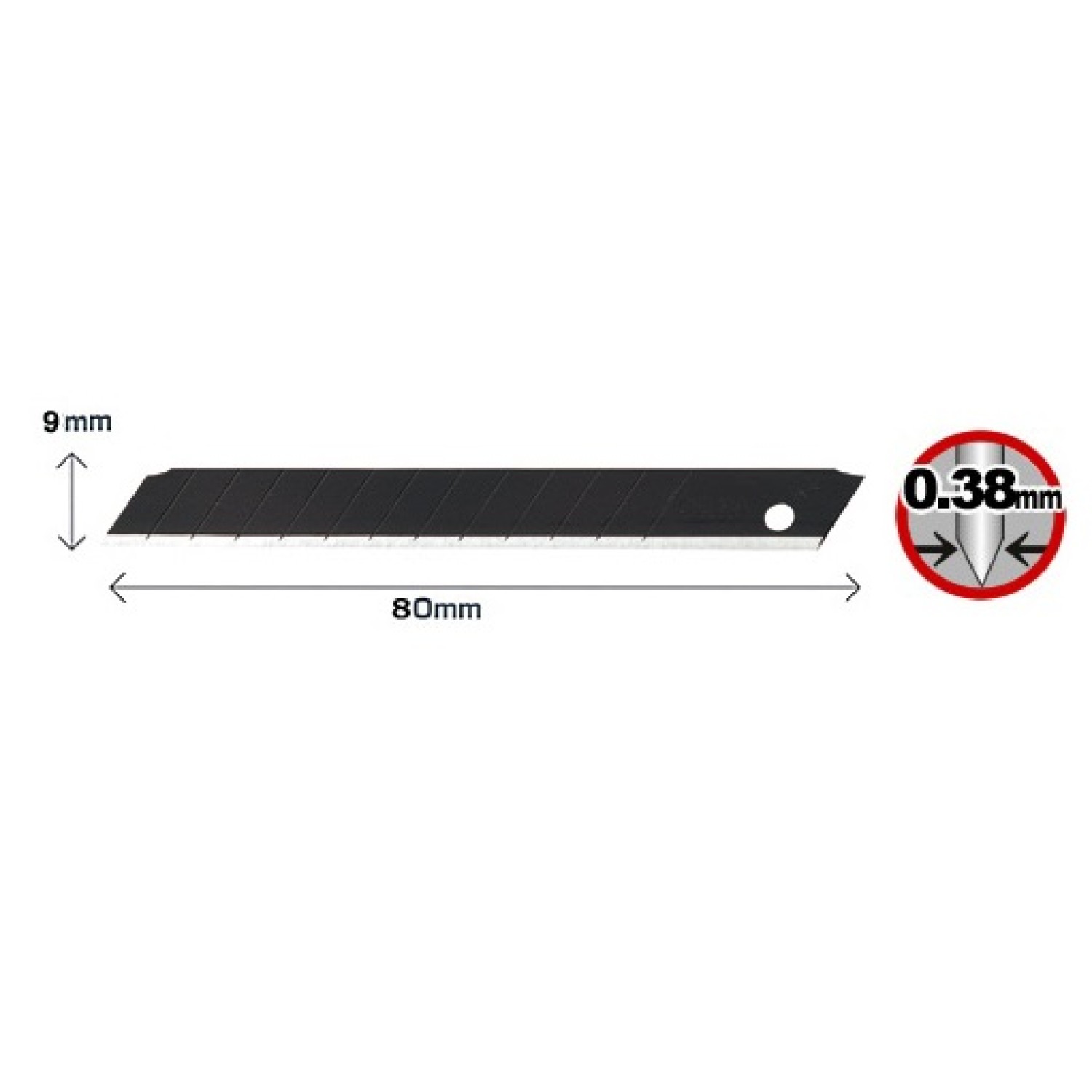 OLFA ABB-10B 9mm UltraSharp Black Snap-off Blades/10 blade per Pack